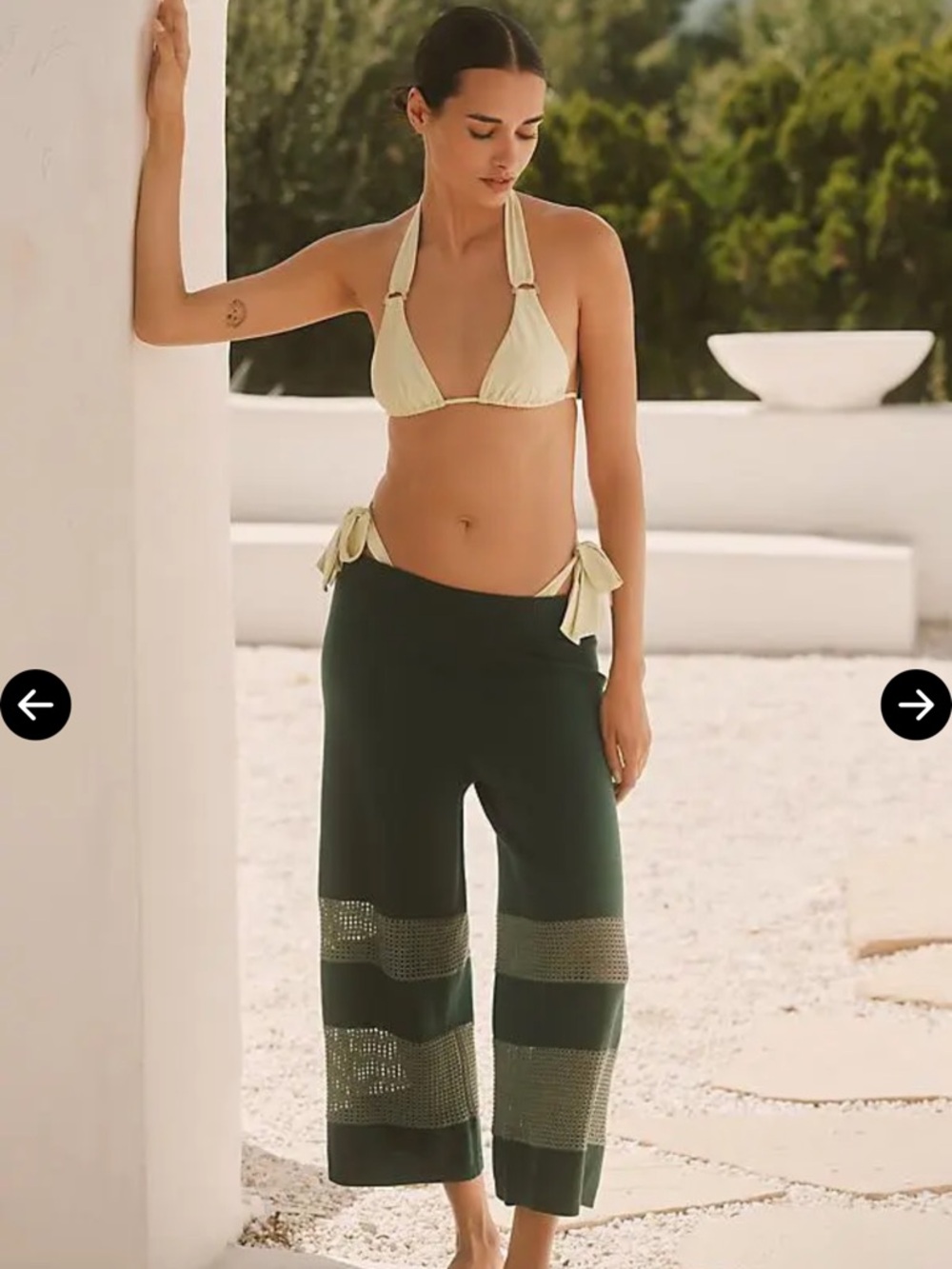 Anthropologie Celandine Green Knit Pants